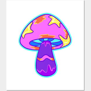 Trippy Mushroom Posters and Art